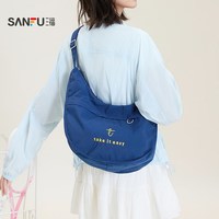 三福 挎包夏季质感托特包松弛休闲低饱和纯色布软包女包525000