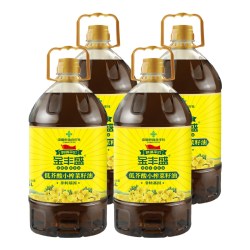 多丰盛 金丰盛纯香菜籽油食用油5L*4桶低芥酸菜油家用植物油商用批发团购