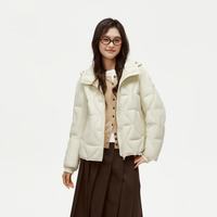 坦博尔 TB61350222 轻薄连帽 弯月米 XS(155) 女士羽绒服