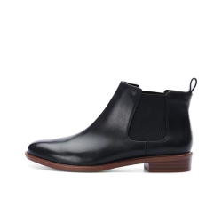 Clarks 女士短靴 经典秋季简约百搭舒适轻便短靴 黑色 35.5