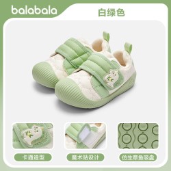 巴拉巴拉 男童女童学步鞋婴儿宝宝加绒鞋子秋冬季新款童鞋小白鞋潮