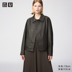 优衣库 棉质外套女装男装合作款487883 39 棕黑色 L