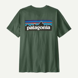 巴塔哥尼亚 自营欧洲直邮Patagonia巴塔哥尼亚 男士林冠绿色棉质P-6 Logo印花