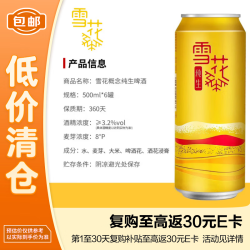 雪花 概念纯生啤酒500ml*6罐整箱精酿啤酒