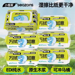 小植家 纯水湿厕纸 家庭装 80片*6包