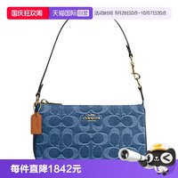 COACH 丹宁老花款单肩斜挎包手提包麻将包CDE31IMTYV