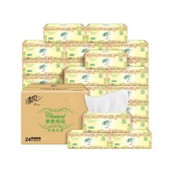 清风 欧院纯品抽纸 100抽*24包