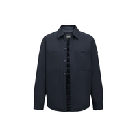 BOSS 鹅绒填充衬衫式工装轻薄羽绒服 深蓝色 M(48)