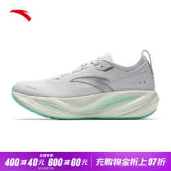 安踏 创6S丨运动鞋男鞋春PG7 PLUS科技缓震海纳纱线缓震跑步鞋 沙粒灰-2 39