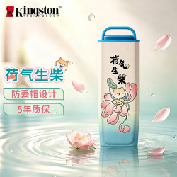 金士顿（Kingston）128GB USB3.2 Gen 1 U盘 DTXG2 荷气生柴 印刷款优盘
