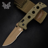BENCHMADE 美国进口Benchmade蝴蝶275FE-02 275SFE-2全棕色 半锯齿组合刃
