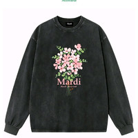 玛尔帝 官营奥莱Mardi Merocerdi韩国正品秋季水洗宽松纯棉长袖t恤男女潮