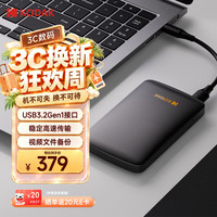 柯达 移动机械硬盘 1TB 2.5英寸小巧便携 USB3.2 外接硬盘 办公文件备份家庭桌