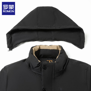 罗蒙 棉服男 黑色 2XL