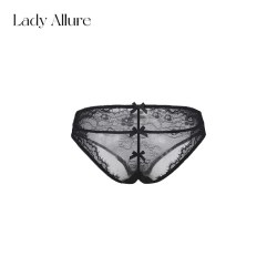 LADYALLURE 「LA」Rosha·无声撩影丨美臀蝴蝶结纯欲蕾丝性感情调约会女内裤