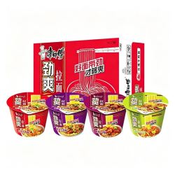康师傅 劲爽拉面 4口味 共12桶/箱