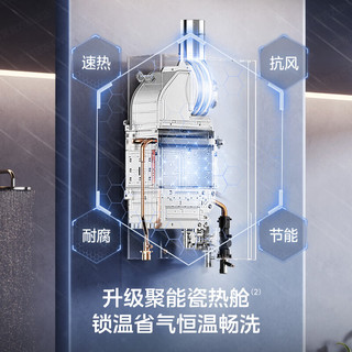 美的 JSQ30-R6 Pro 恒温水伺服 16L 天然气 燃气热水器