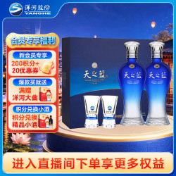 洋河 天之蓝 蓝色经典 52%vol 浓香型白酒 480ml*2瓶 礼盒装