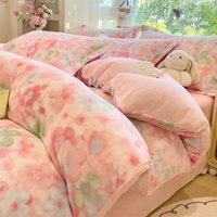 艾云 牛奶绒加厚保暖 1.5m床 四件套