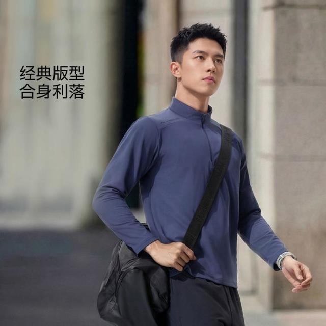 李宁 长袖T恤男士健身系列男装上衣冬季运动衣运动服