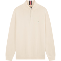 TOMMY HILFIGER 26秋冬新款男装纯棉平纹休闲纯色针织衫 藏青色 XL
