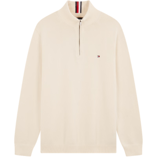 TOMMY HILFIGER 26秋冬新款男装纯棉平纹休闲纯色针织衫 藏青色 XL
