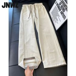 JNWZ 美式千鸟格拼接速干裤子男夏季薄款宽松透气直筒裤cleanfit