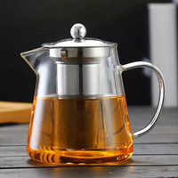 高硼硅玻璃花茶壶不锈钢过滤泡茶器功夫冲茶茶具茶水分离单壶家用