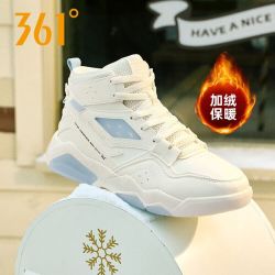 361° 型燃|361°男鞋运动鞋2026冬季新款加毛保暖休闲鞋百搭高帮板鞋男