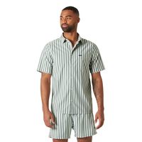 HELLY HANSEN Helly-Hansen HH海丽汉森hh 男士快干弹力衬衫 休闲上衣 男装衬衣 390 Jungle Green Stripe Large