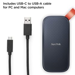 闪迪 2TB Type-c USB3.2 移动固态硬盘（PSSD）E30高速 移动SSD 读速800MB/s