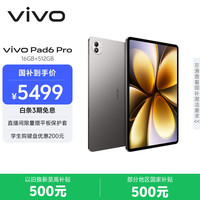 vivo Pad6 Pro 13.2英寸 平板电脑（第五代骁龙8 至尊版、16GB、512GB、WiFi版、自在灰）