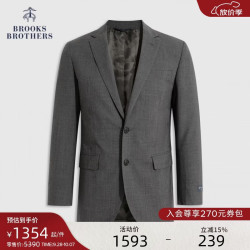 Brooks Brothers 100%绵羊毛 缺角领修身西装外套