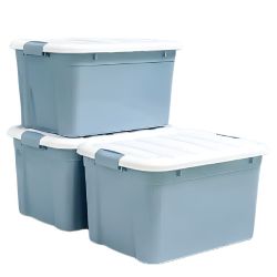 禧仕多 大号加厚收纳箱 52L*3个 (56.3*42.5*32.3cm)