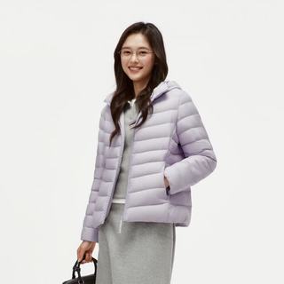 坦博尔 TB60330238 轻薄连帽 水光紫 XS(155) 女士羽绒服