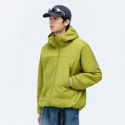 金标P棉轻量保暖 苔草绿 M 连帽短款棉服