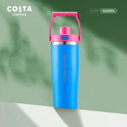 COSTA 咖世家 男女士大容量手提杯便携运动水杯316不锈钢保温杯吸管杯子保冷
