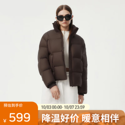 坦博尔 泡芙小个子穿搭羽绒服女短款立领宽松保暖外套
