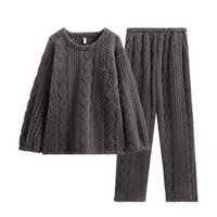 慵懒时光：芬腾 加绒保暖加大码抗静电家居服