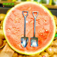 宅家食光:水果店一次性西瓜勺银色西瓜锹西瓜铲金属高档水果铲红薯铲外卖勺