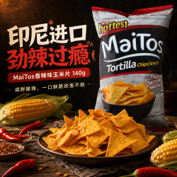MaiTos 香辣味玉米片 140g/袋 印尼粗粮膨化休闲零食 *香辣味味玉米片140g*袋