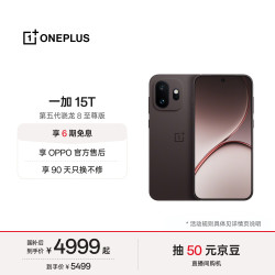 一加 15T 手机 16GB+512GB 纯粹可可