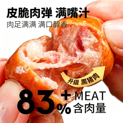 大希地 67元任选6件 黑猪肉烤肠 250g 83%肉 空气炸锅食材