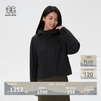 户外徒步：KOLON SPORT 透湿防泼水防风 女士软壳夹克 黑色BK