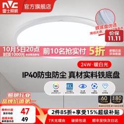 雷士 IP40防蚊虫 LED吸顶灯  自然光（3300K-5000K） 20㎡以下