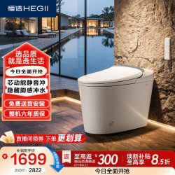恒洁 DCE732A-305 芯动能静音冲无水压带水箱智能坐便器