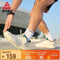 匹克 男鞋态极科技轻跃跑步鞋春季耐磨减震运动鞋男透气休闲鞋DH510531 帆布白色/绿 43