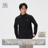 户外徒步：KOLON SPORT TECHSHELL 3L软壳夹克 透湿防水防风 黑色BK-男 XL