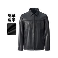 卓凡尼华伦天奴 绵羊皮革 男士皮夹克