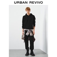 URBAN REVIVO UMM660002 松紧腰抽绳直筒男士休闲裤